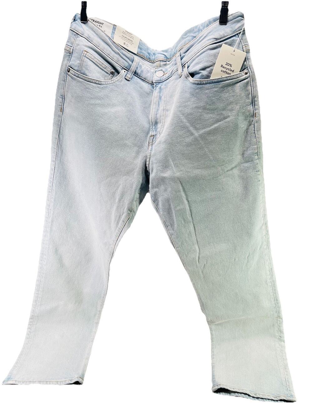H&M Mens Straight Regular Fit From Waist To Bottom Straight Leg Jeans Size 36x32
